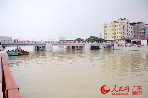 广州天河最大水闸将完工 可防200年一遇洪水