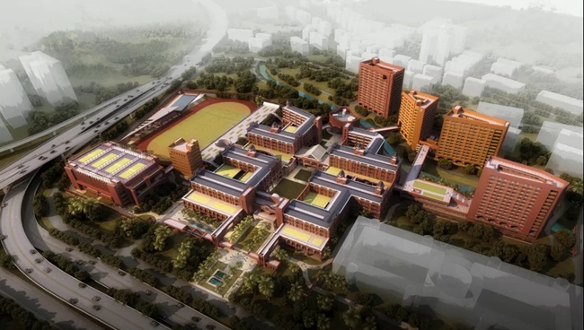 正在建设中的深圳中学泥岗校区规划图