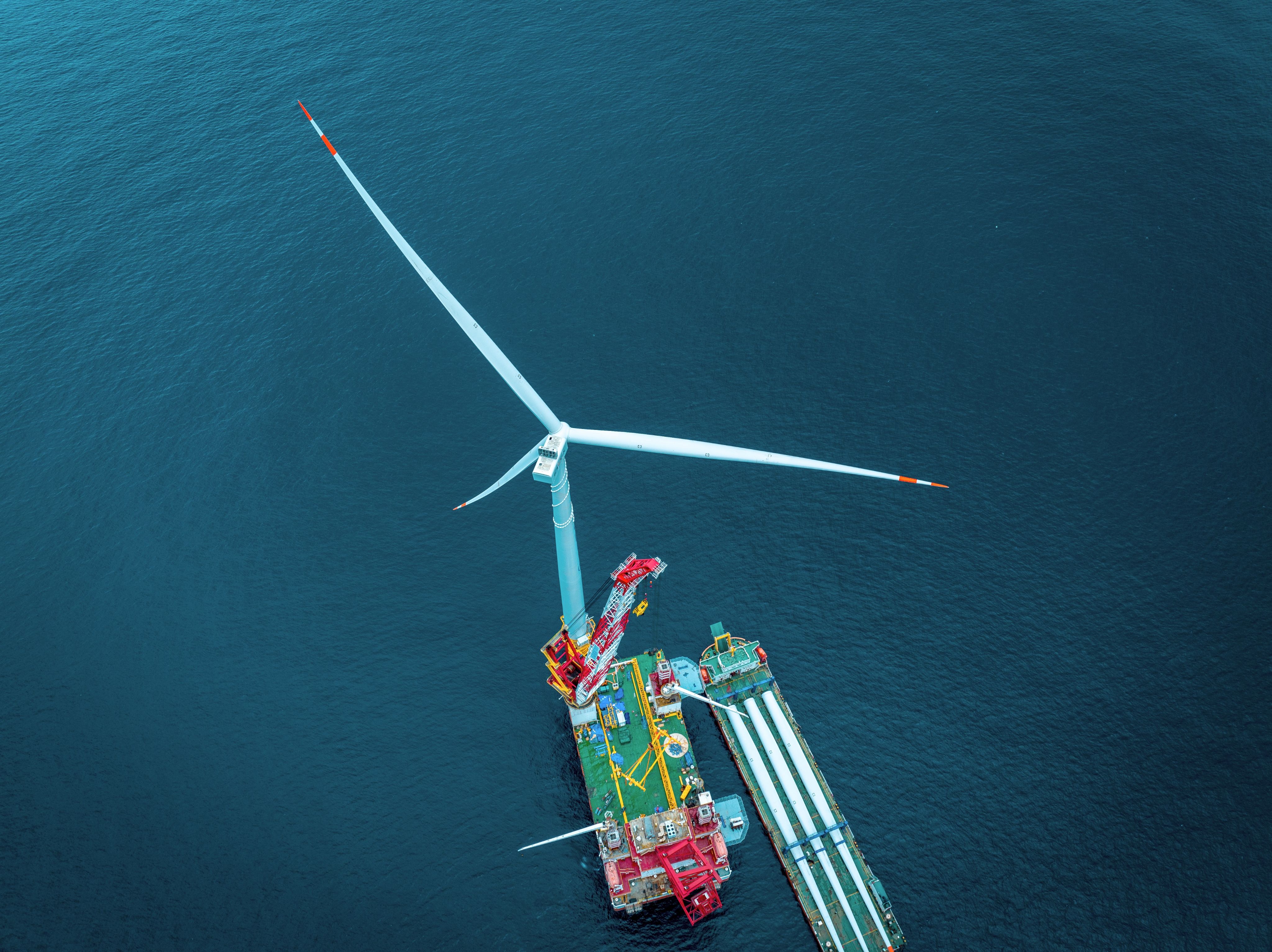 项目建成投产后，将成为大湾区首个百万千瓦级海上风电项目基地。中广核新能源（惠州）有限公司供图