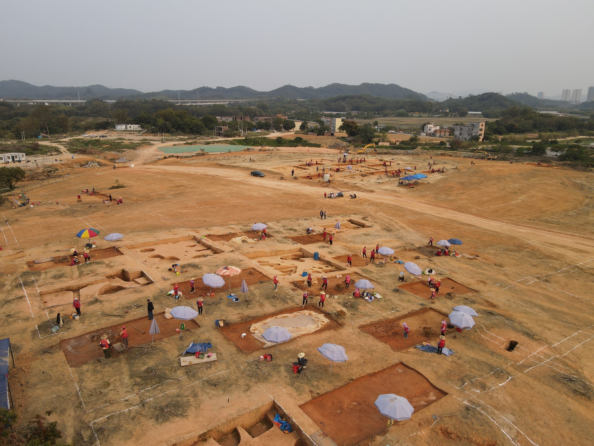 竹园岭遗址考古发掘场景。广州市文物考古研究院供图