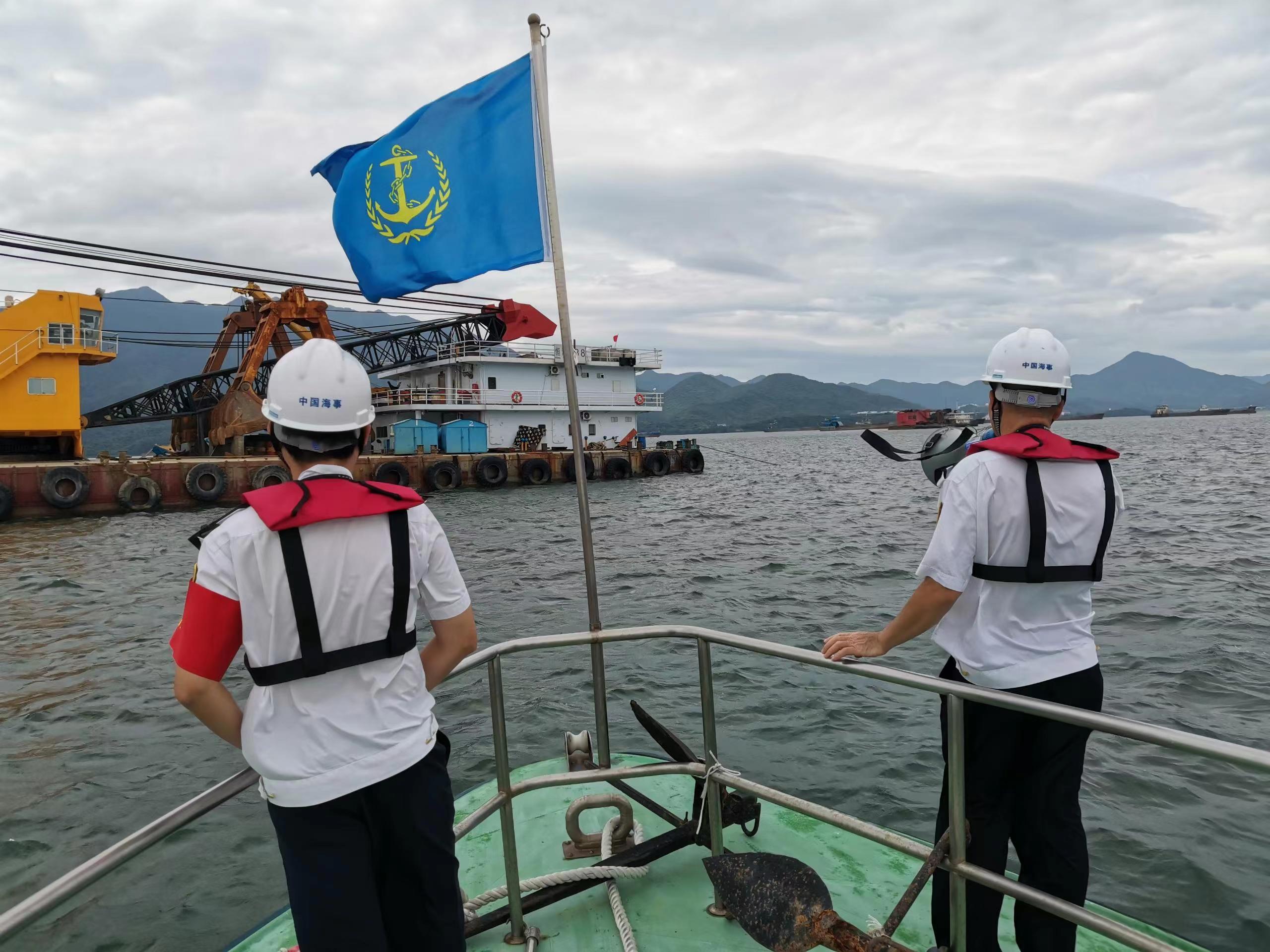 惠州海事局执法人员全面排查隐患，落实防台措施。惠州海事局供图