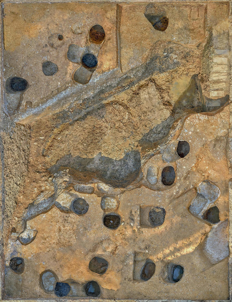 灰坑分布情況航拍圖。廣東省文物考古研究院