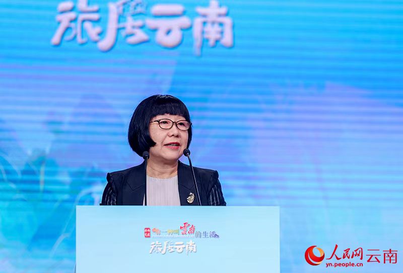人民网党委委员、副总裁唐维红致辞。人民网记者 虎遵会摄